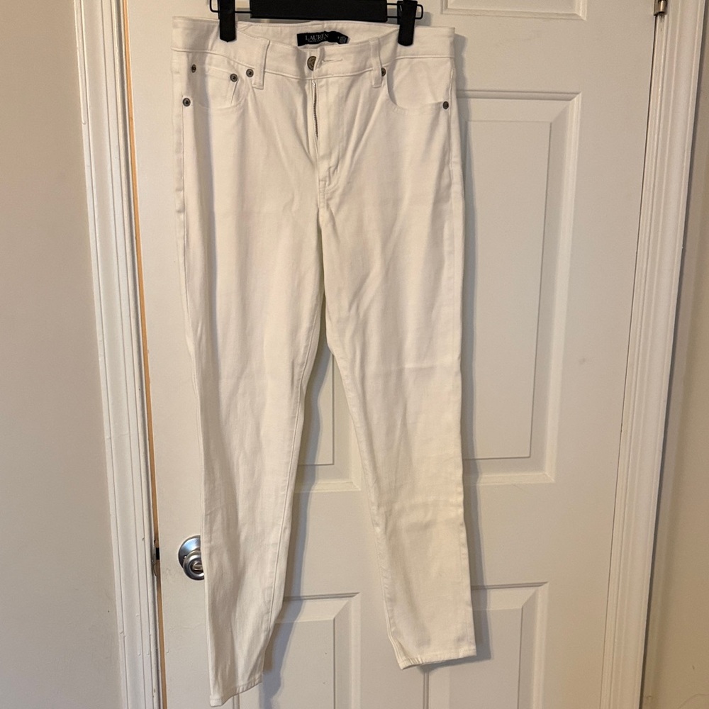 Ralph Lauren Women's Cream Skinny Jeans